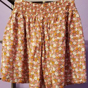 Flowery Pink Short Skirt